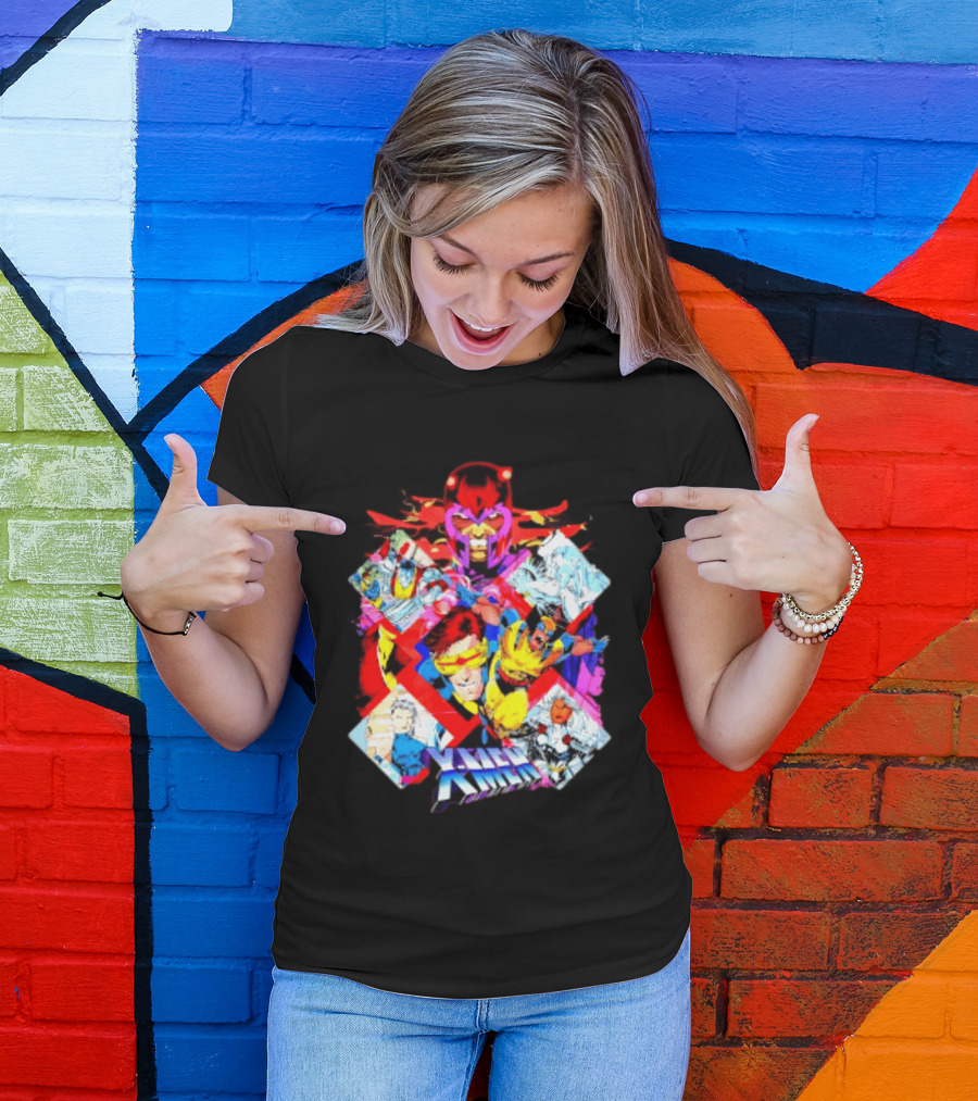X Men Magneto Wolverine Cyclops Storm Colossus Marvel Comics Action Adventure T-Shirt