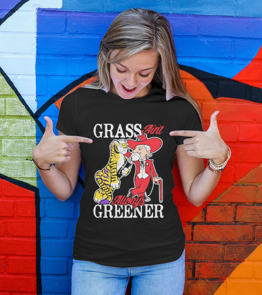 Ole Miss Rebels Vs LSU Tigers Grass Ain't Greener 2026 NCAA T-Shirt