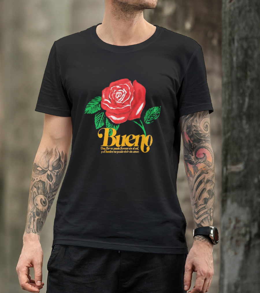 Quenton Jackson Bueno Red Rose Flower T-Shirt
