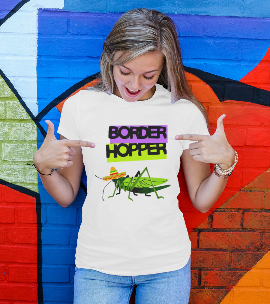 Border Hopper Sombrero Grasshopper T-Shirt