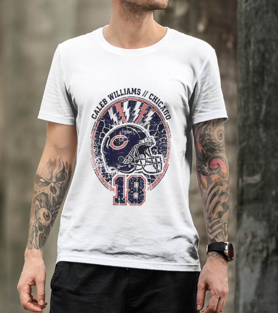 Caleb Williams Chicago Football Helmet 18 Gridiron T-Shirt