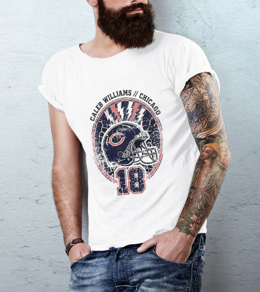 Caleb Williams Chicago Football Helmet 18 Gridiron T-Shirt