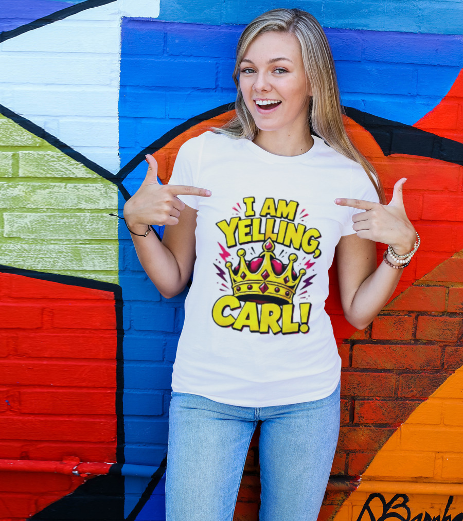 I Am Yelling Carl Donut Crown T-Shirt