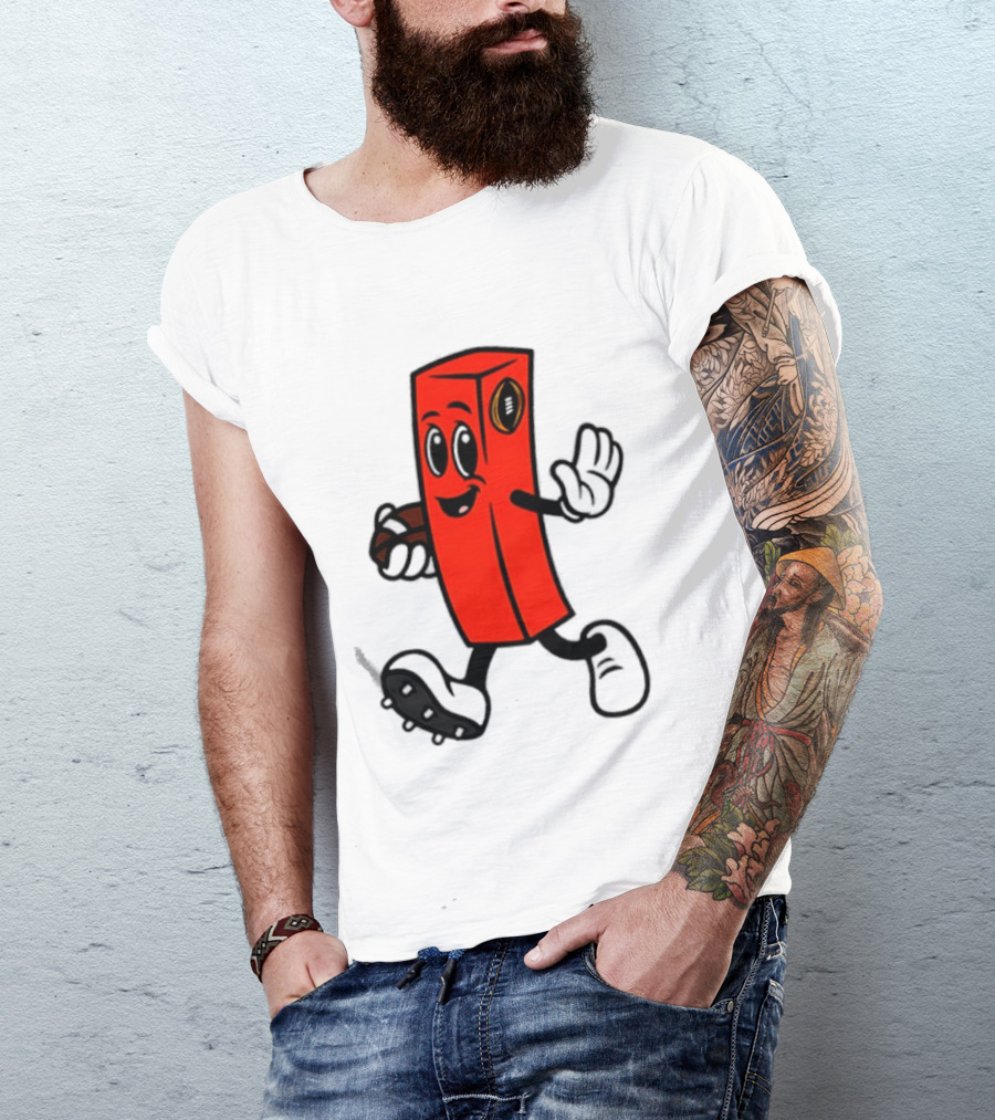 Perry Pylon Football Character With Cigar Walking T-Shirt