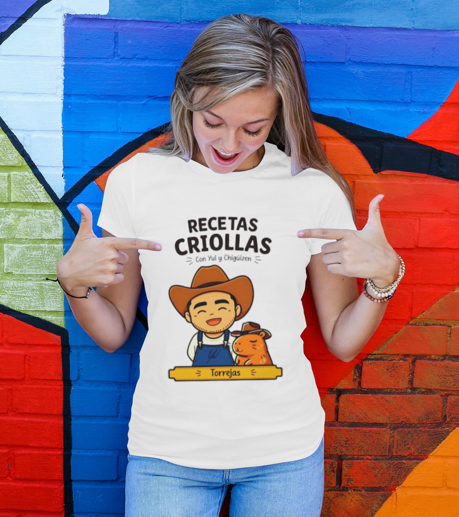 Recetas Criollas Con Yul Y Chigüizen Torrejas Vaquero Y Chigüiro T-Shirt