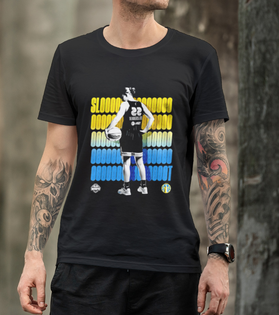 Chicago Sky Courtney Vandersloot Slooty 22 Blue Yellow Basketball T-Shirt