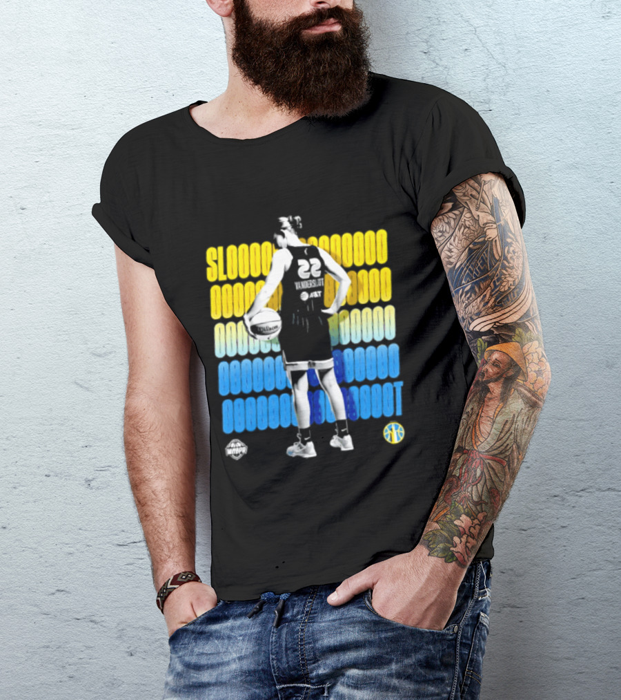 Chicago Sky Courtney Vandersloot Slooty 22 Blue Yellow Basketball T-Shirt