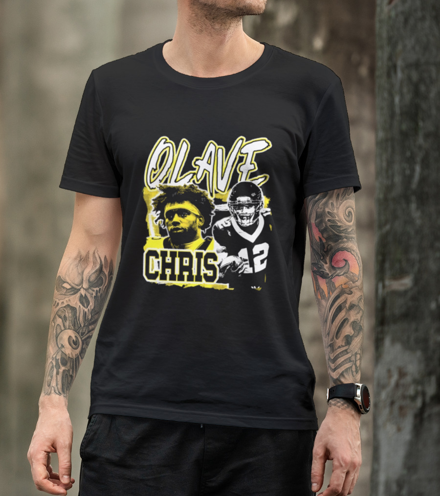 Chris Olave 12 New Orleans Saints Football Player Two Sided T-Shirt