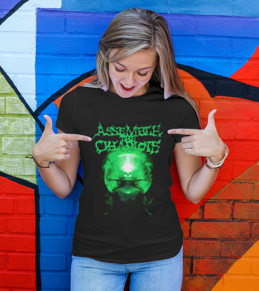 Indiemerchstore Assemble The Chariots Green Divine Glowing Entity T-Shirt