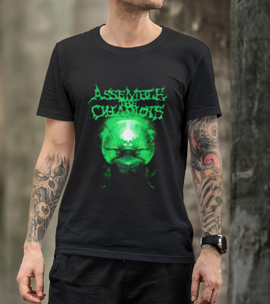 Indiemerchstore Assemble The Chariots Green Divine Glowing Entity T-Shirt