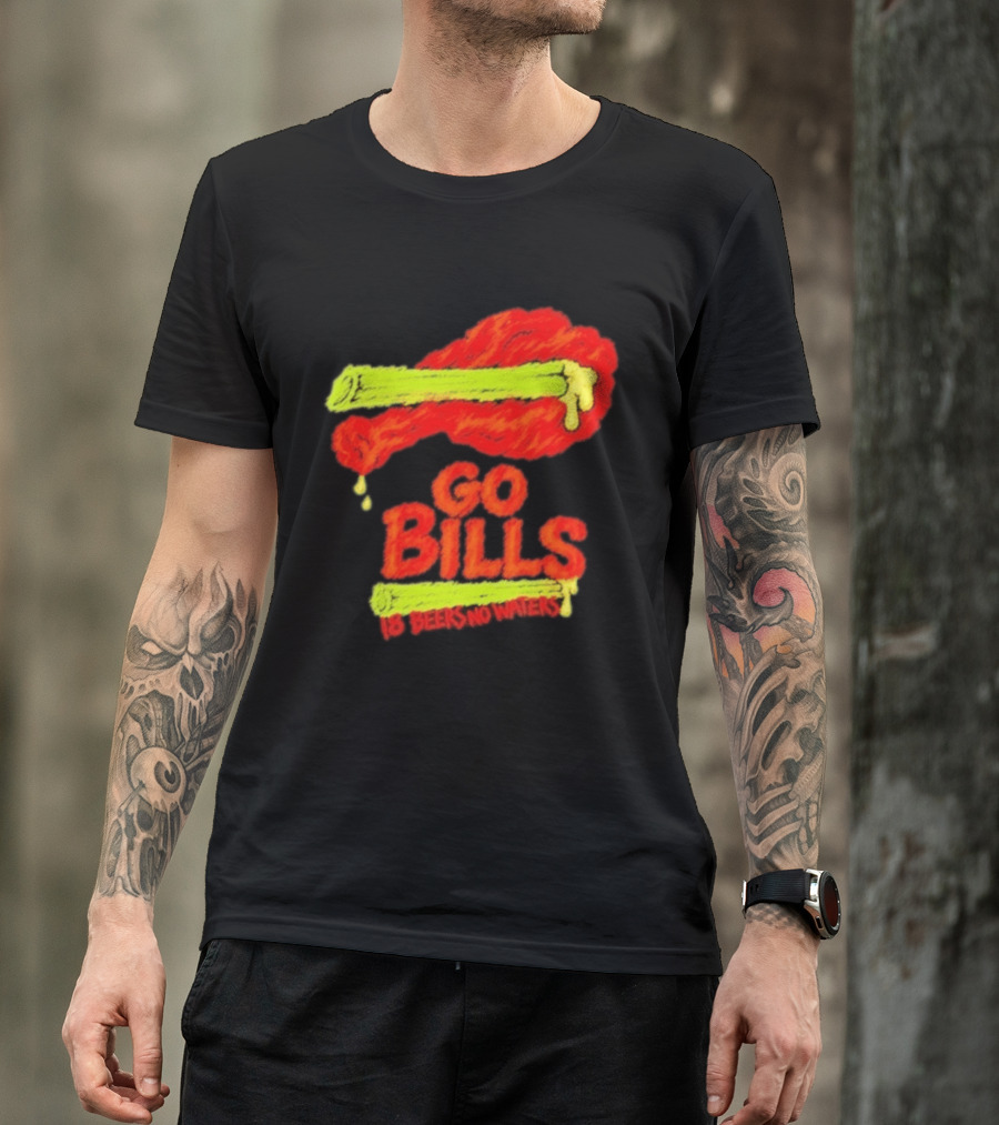 Go Bills 18 Beers No Waters Chicken Wing Humor T-Shirt