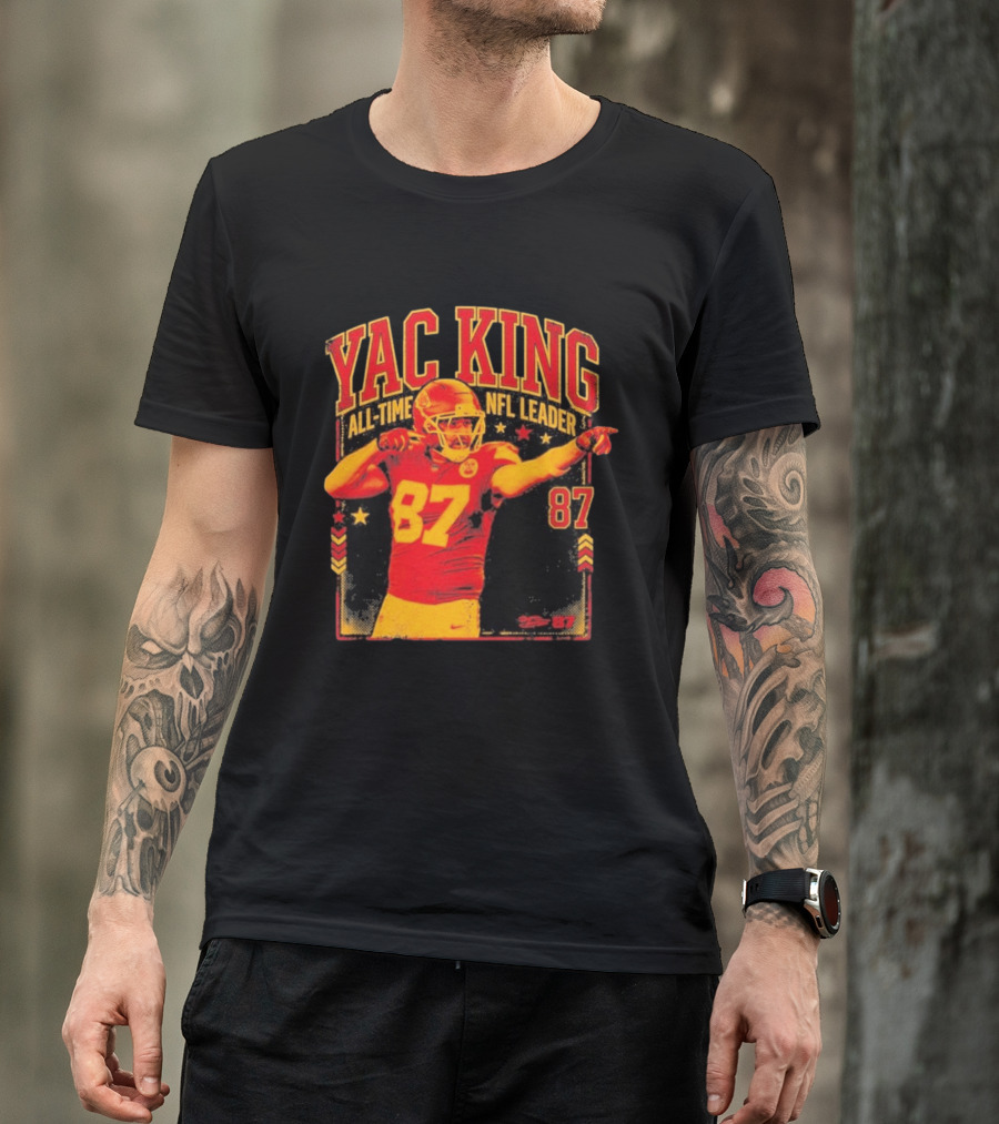 YAC King #87 All Time NFL Leader T-Shirt
