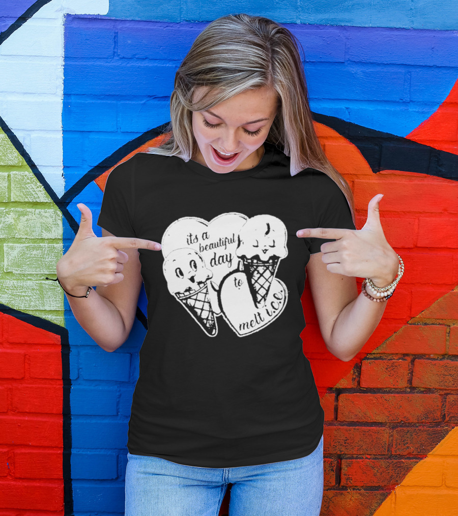 Ice Cream Cones Summer Melt Happy Day T-Shirt