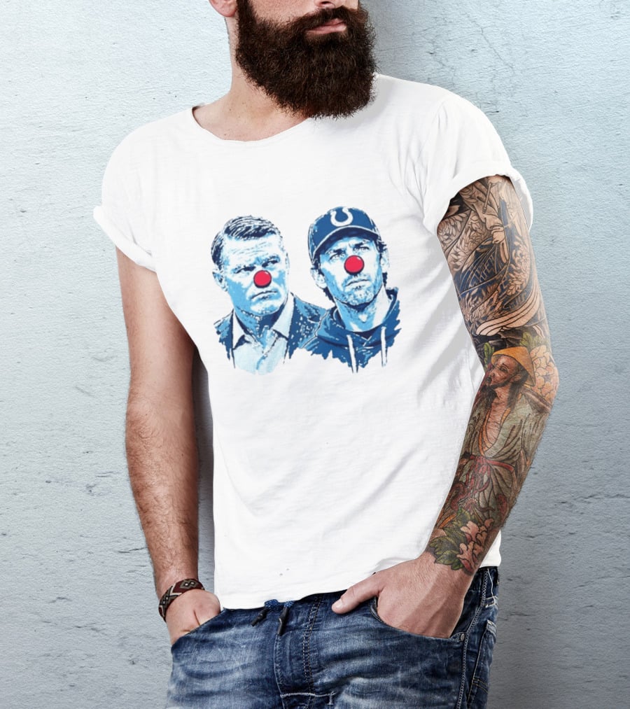 Chris Ballard Shane Steichen Clown Red Nose Football Colts T-Shirt