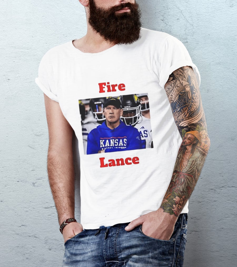 Fire Lance Kansas Jayhawks Football Coach Kansas T-Shirt
