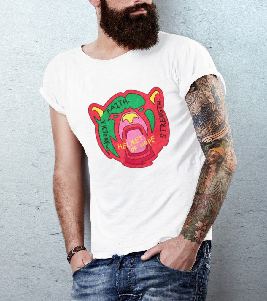 Helmet Of Hope Faith Victory Strength Baylor Football Bear T-Shirt