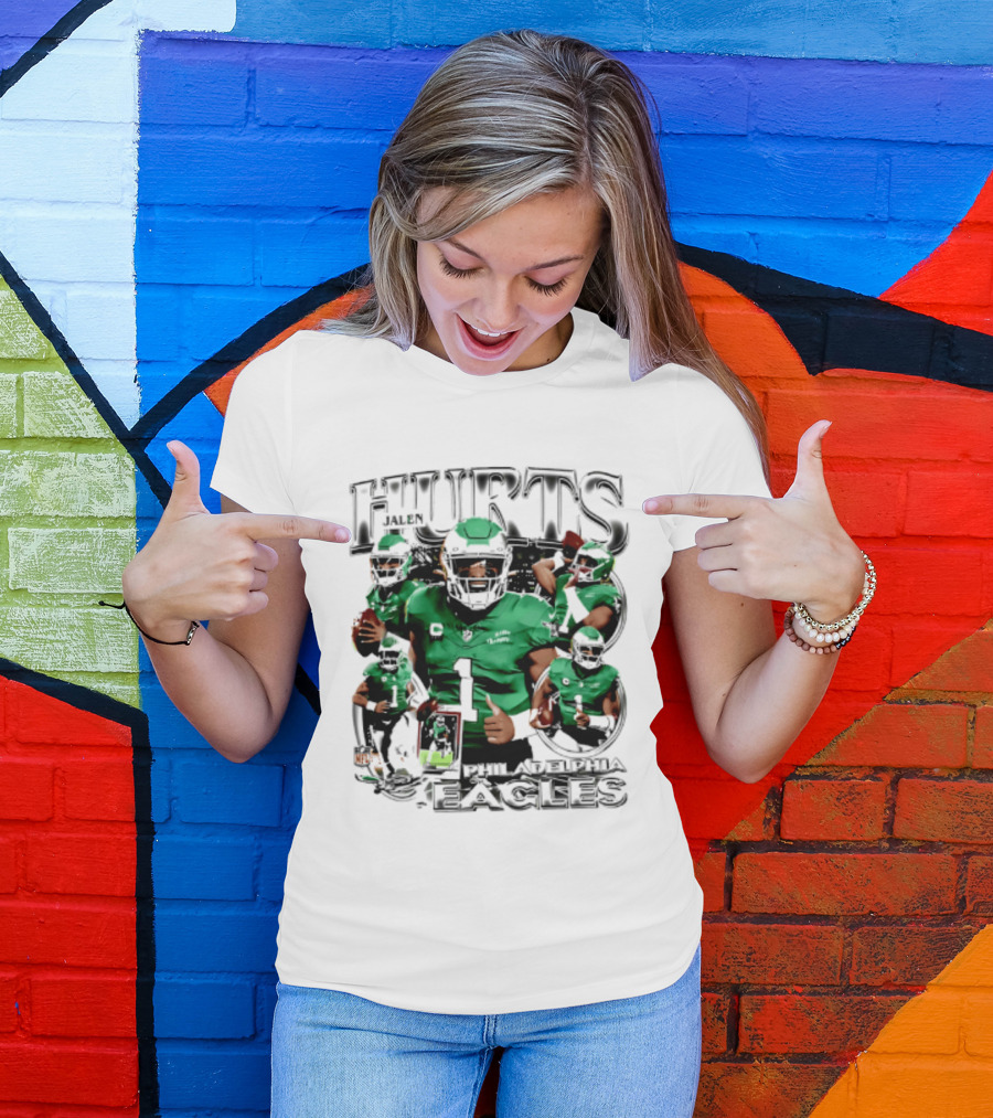 Jalen Hurts Philadelphia Eagles 2026 Hurts Player Collage T-Shirt