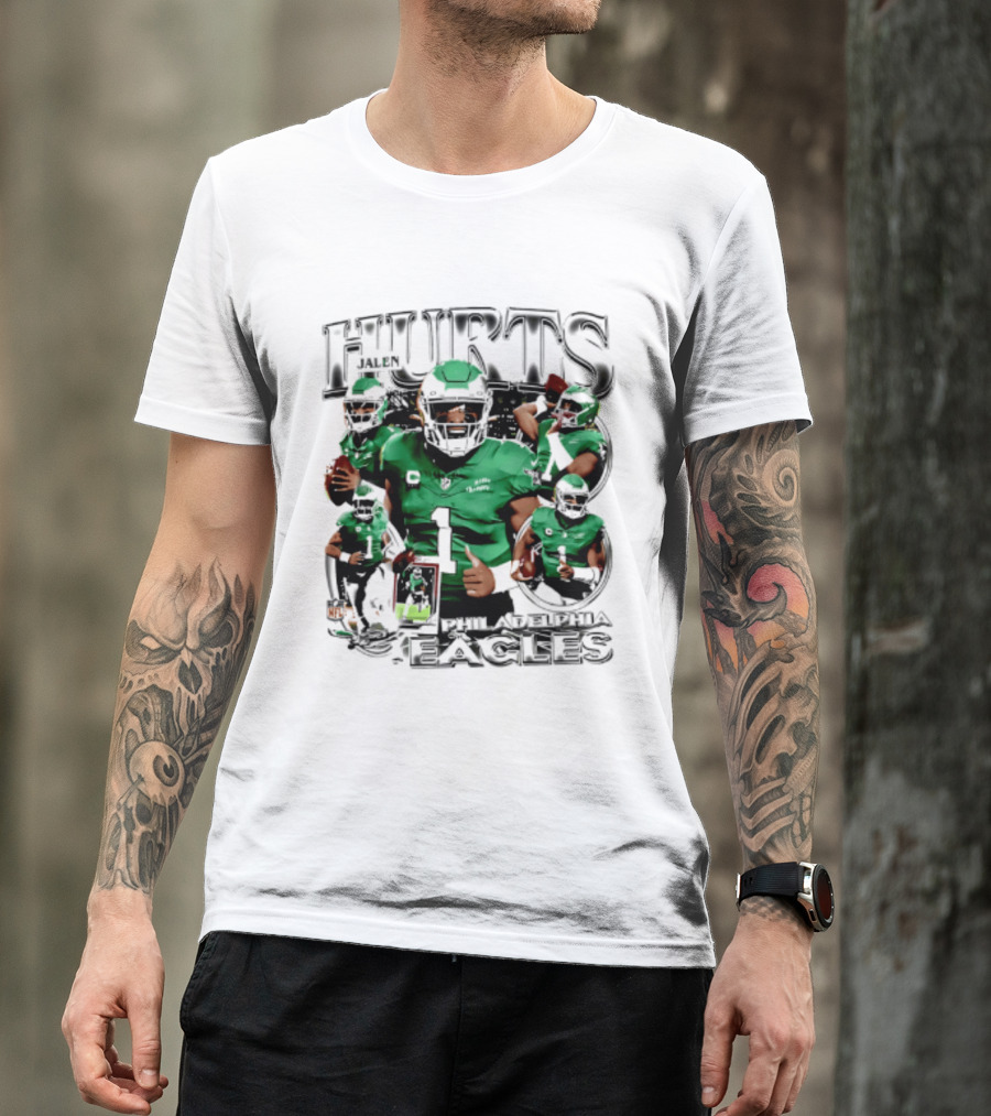 Jalen Hurts Philadelphia Eagles 2026 Hurts Player Collage T-Shirt