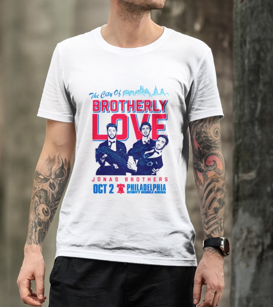 Jonas Brothers The City Of Brotherly Love Philadelphia Oct 7 Xfinity Live Arena T-Shirt