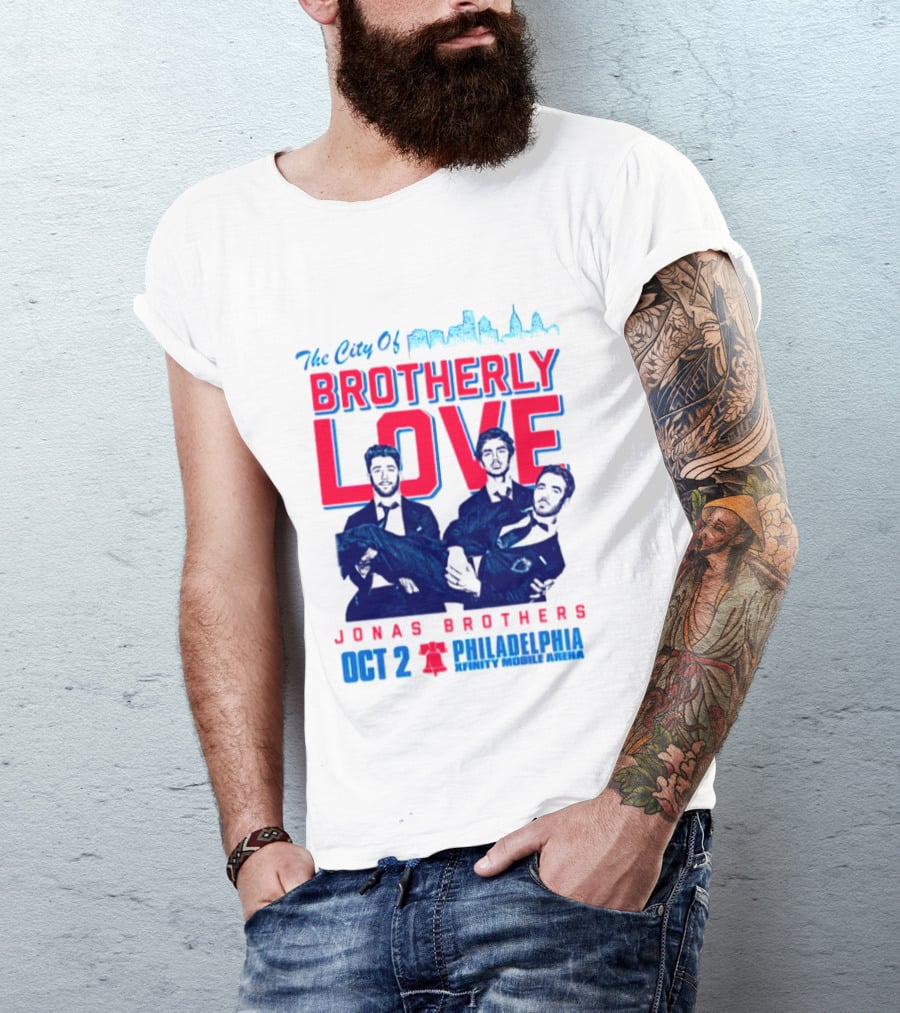 Jonas Brothers The City Of Brotherly Love Philadelphia Oct 7 Xfinity Live Arena T-Shirt