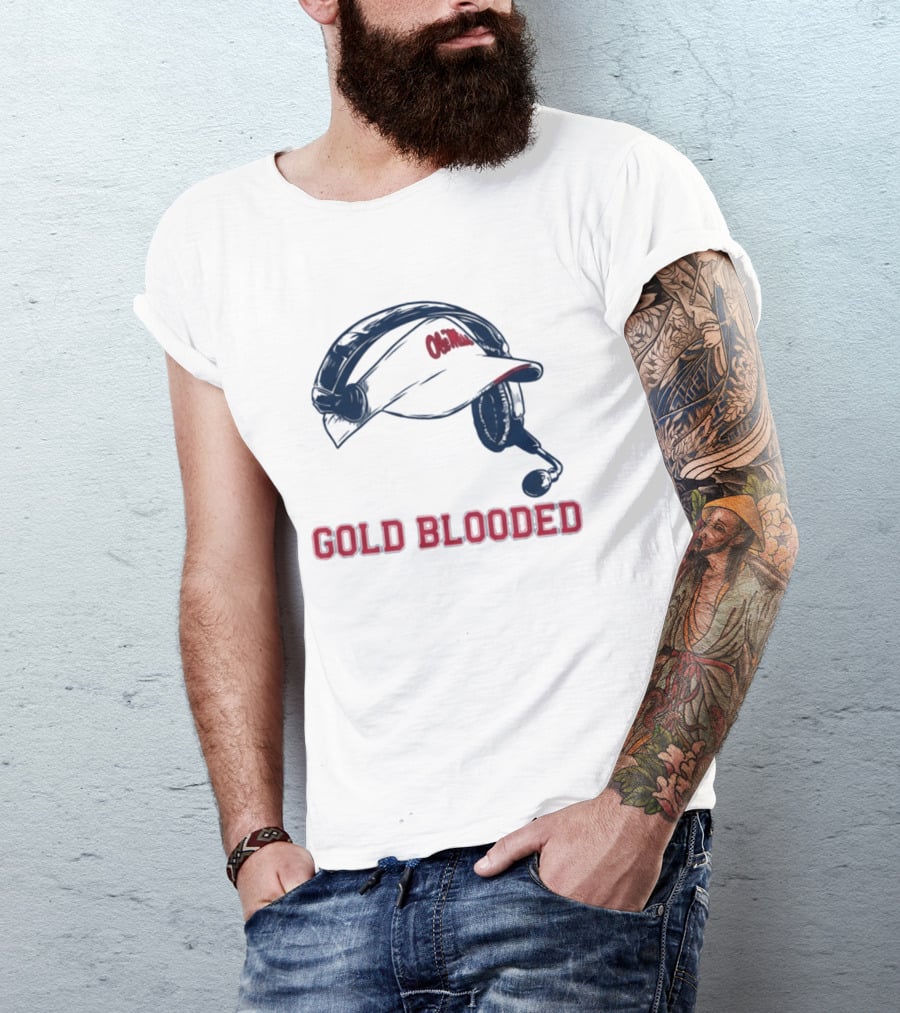 Ole Miss Head Coach Visor Gold Blooded T-Shirt