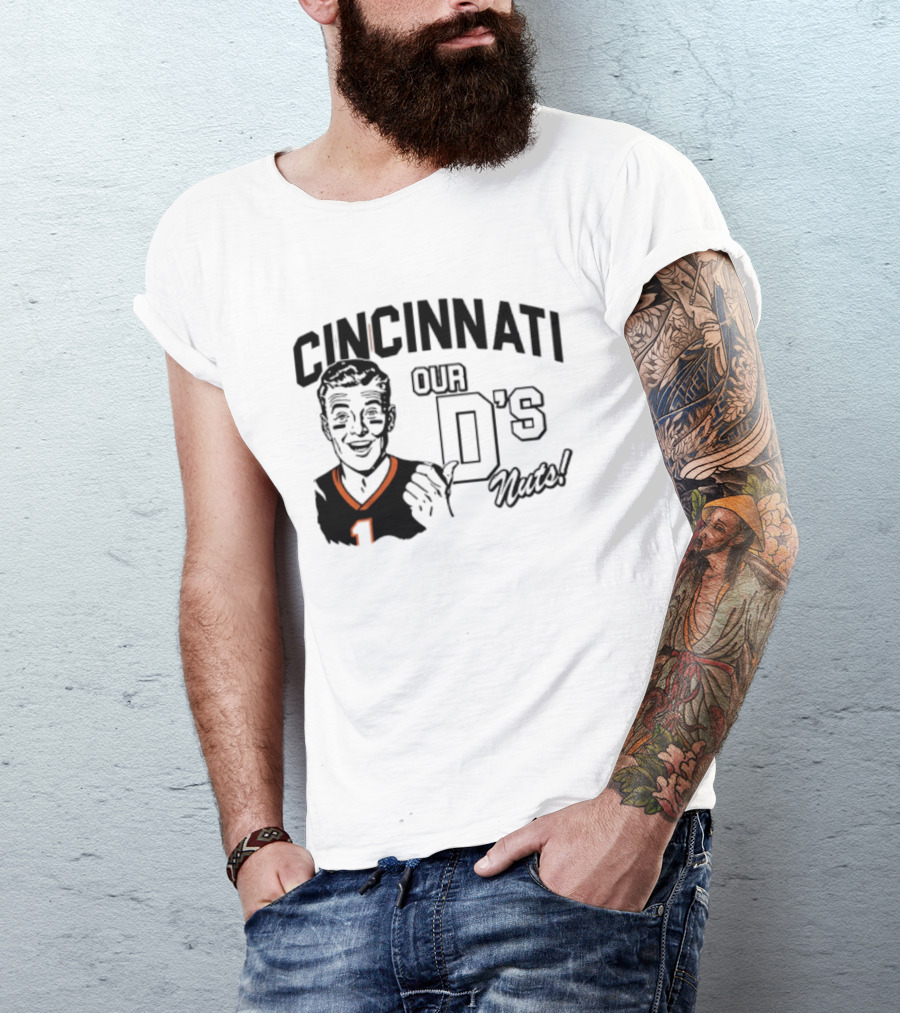 Cincinnati Our D's Nuts Football Orange Bengals T-Shirt