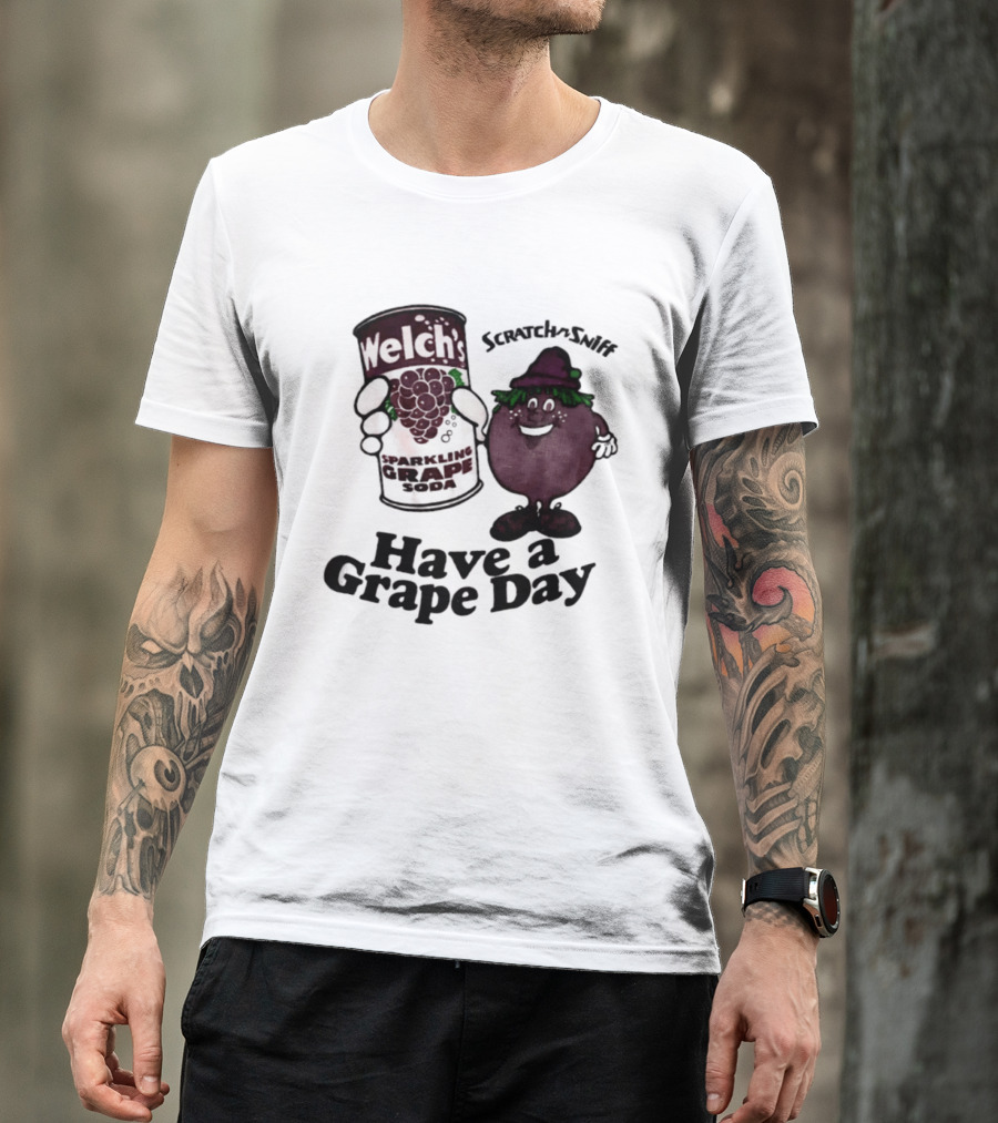 Welch's Scratch N Sniff Sparkling Grape Have A Grape Day T-Shirt