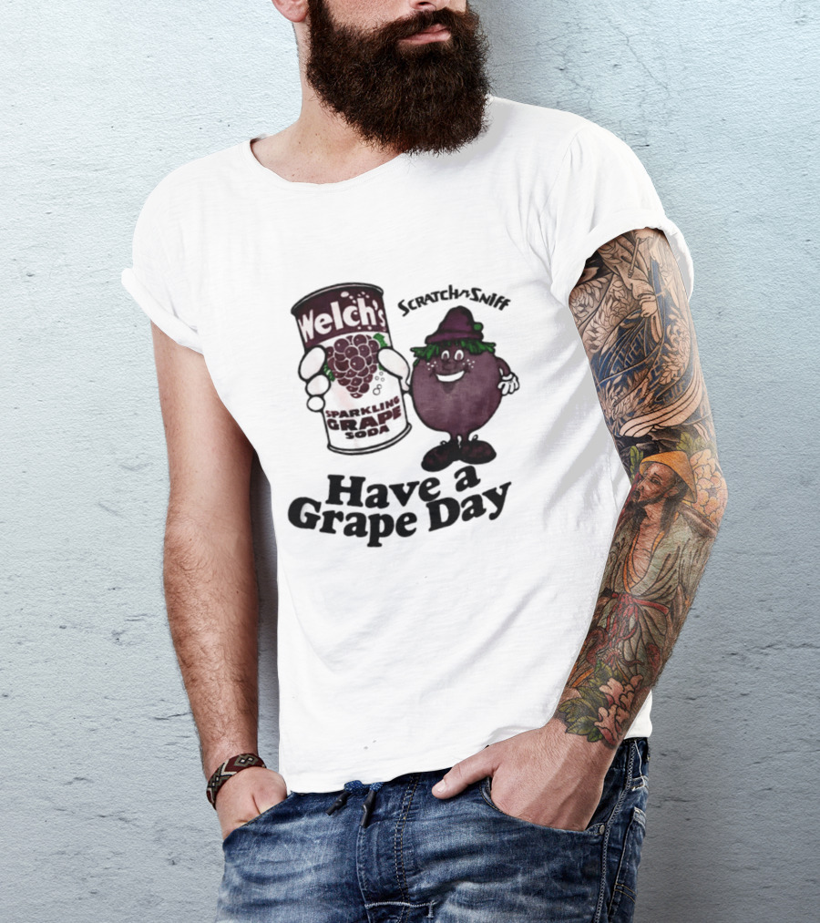 Welch's Scratch N Sniff Sparkling Grape Have A Grape Day T-Shirt