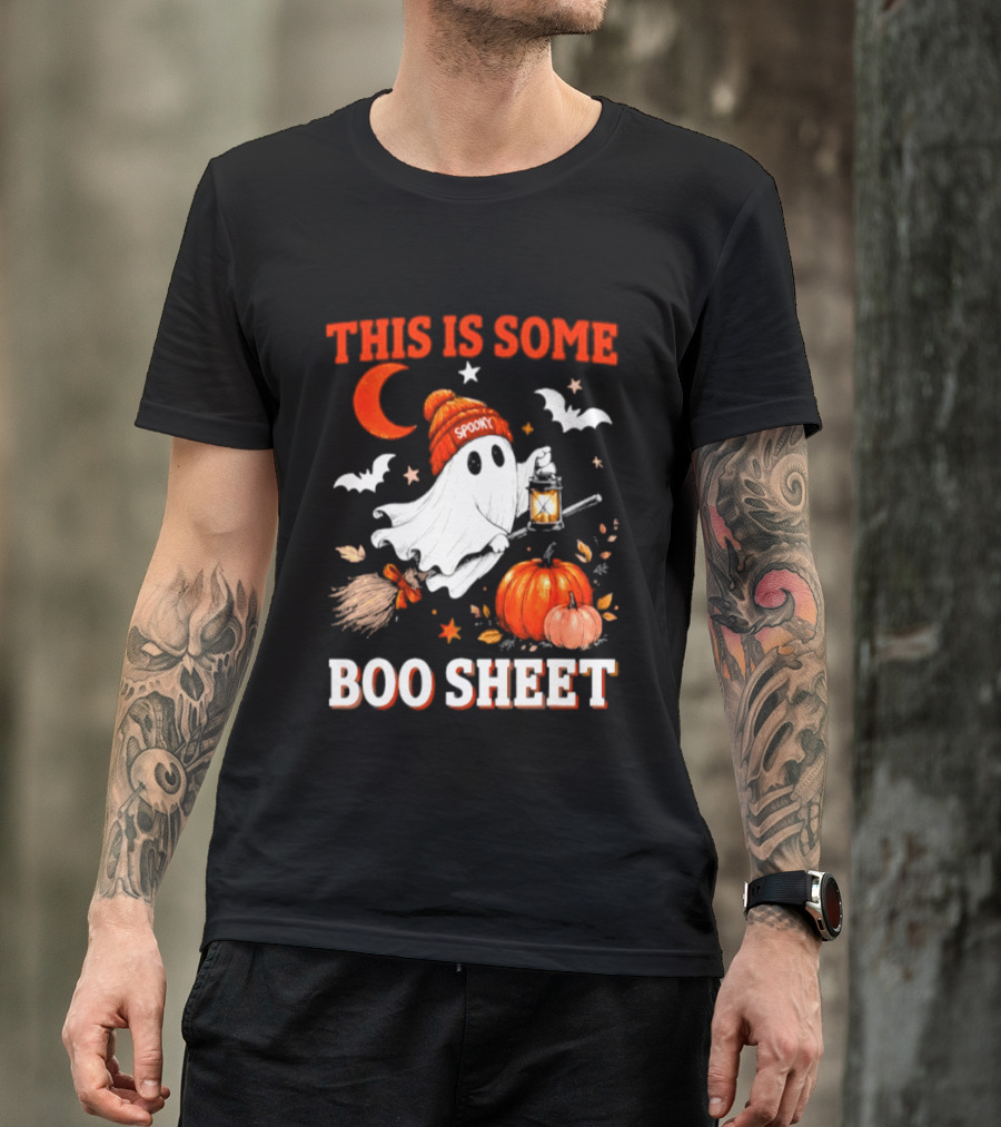 This Is Some Boo Sheet Spooky Ghost Lantern Pumpkin Halloween T-Shirt