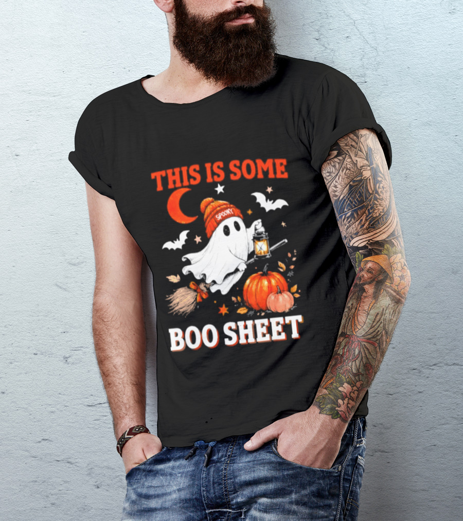 This Is Some Boo Sheet Spooky Ghost Lantern Pumpkin Halloween T-Shirt