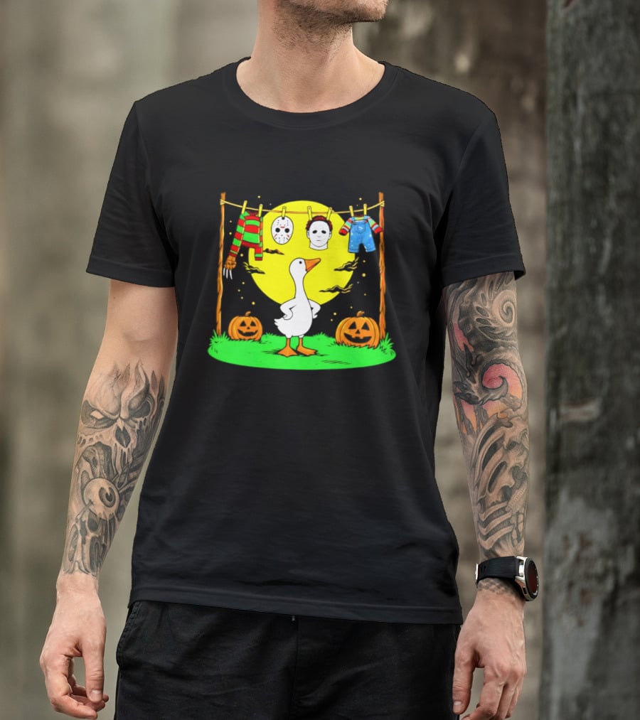 Goose Horror Halloween '26 Pumpkin Jason Freddy Chucky Outfits T-Shirt