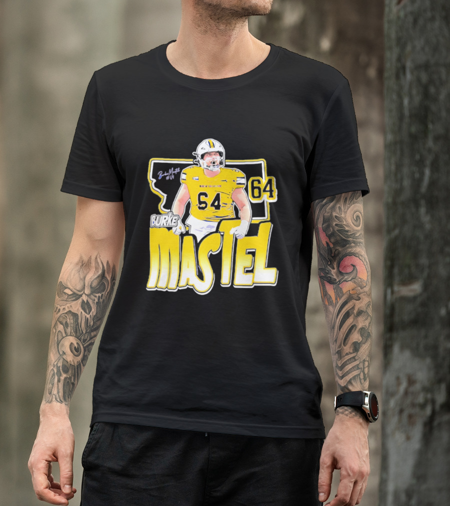Burke Mastel 2026 Montana State Bobcats Player 64 Caricature T-Shirt