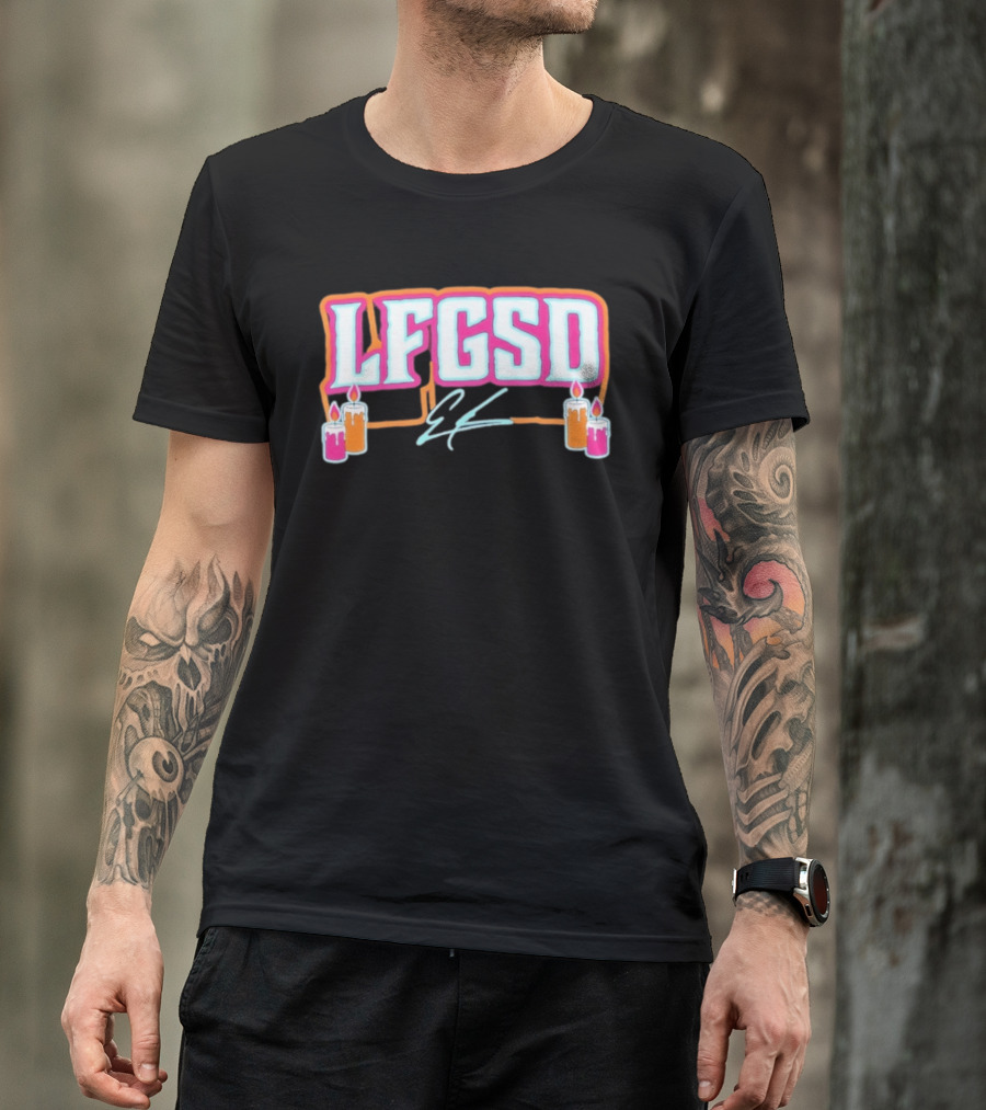 LFGSD Ethan San Diego Padres Candles T-Shirt