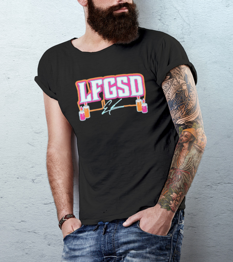 LFGSD Ethan San Diego Padres Candles T-Shirt