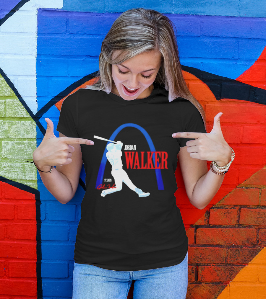 Jordan Walker St Louis Cardinals Gateway Arch Baseball Player T-Shirt