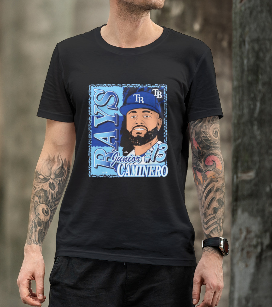 Junior Caminero #13 Tampa Bay Rays TB Player Profile T-Shirt