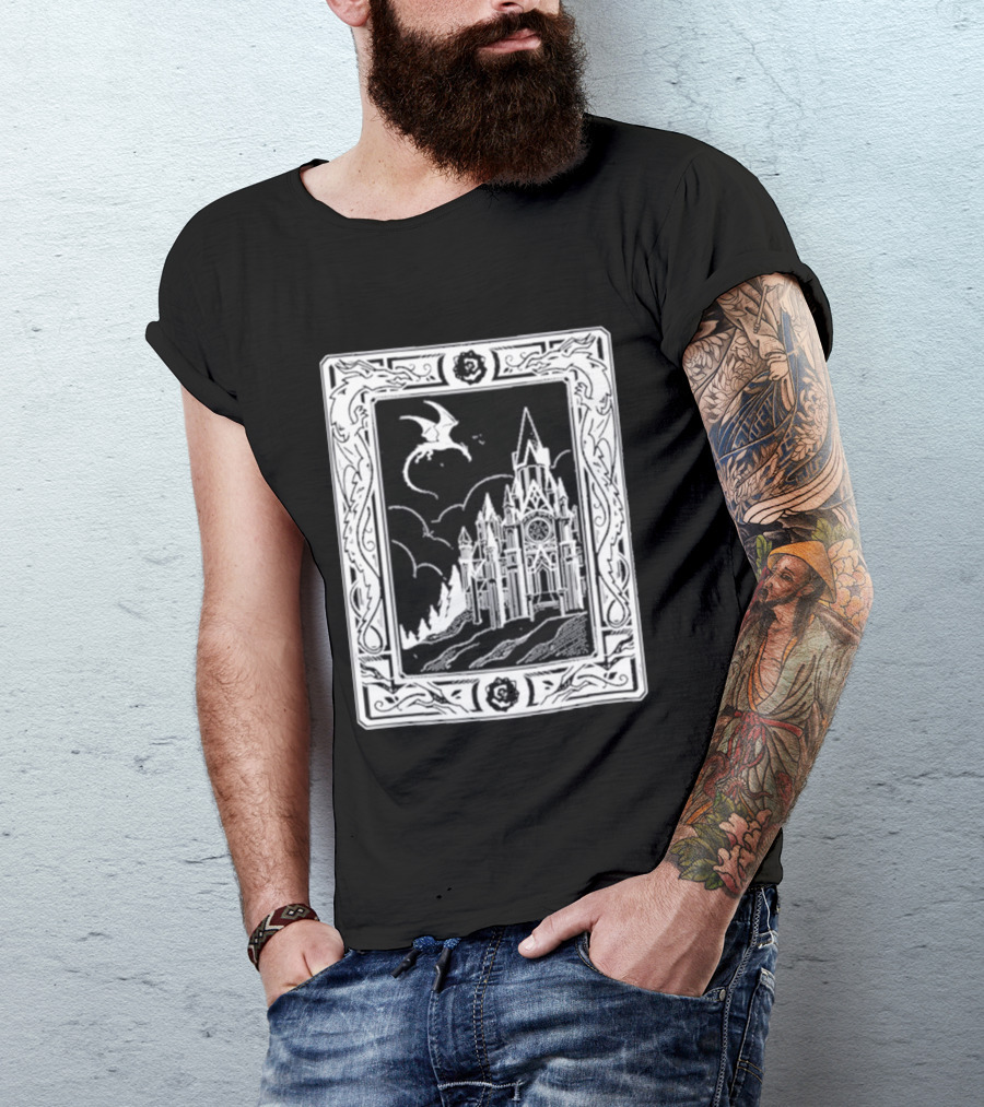 GeminiTay Castle Dragon Gothic Fantasy T-Shirt