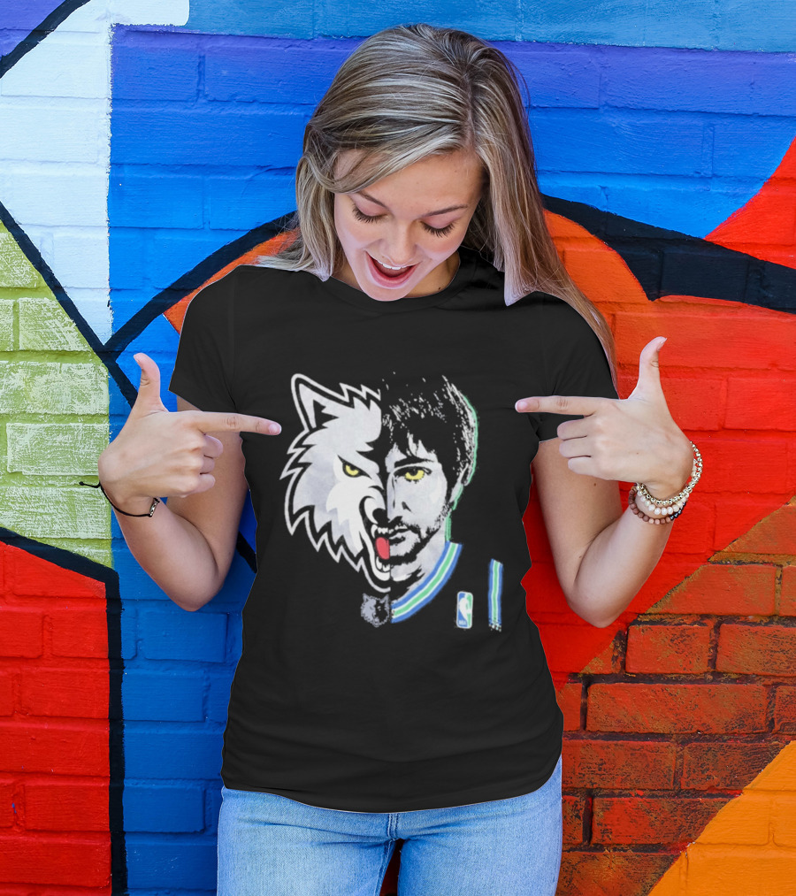 Majestic Ricky Rubio Minnesota Timberwolves NBA Game Face T-Shirt