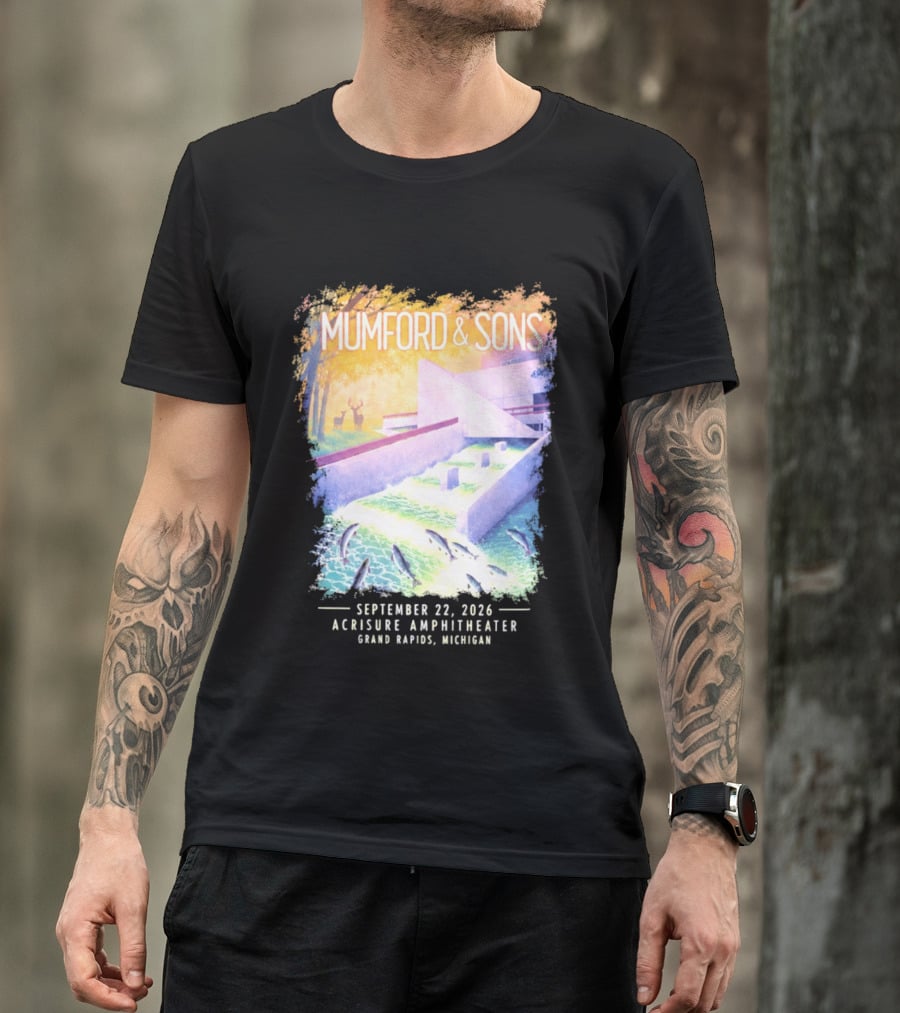 Mumford And Sons Acrisure Amphitheater September 22 2026 Grand Rapids MI Concert Event T-Shirt