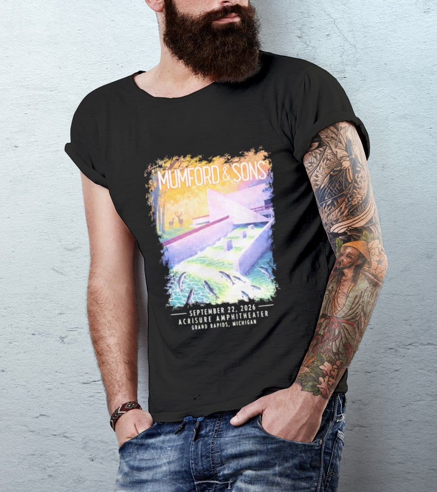 Mumford And Sons Acrisure Amphitheater September 22 2026 Grand Rapids MI Concert Event T-Shirt
