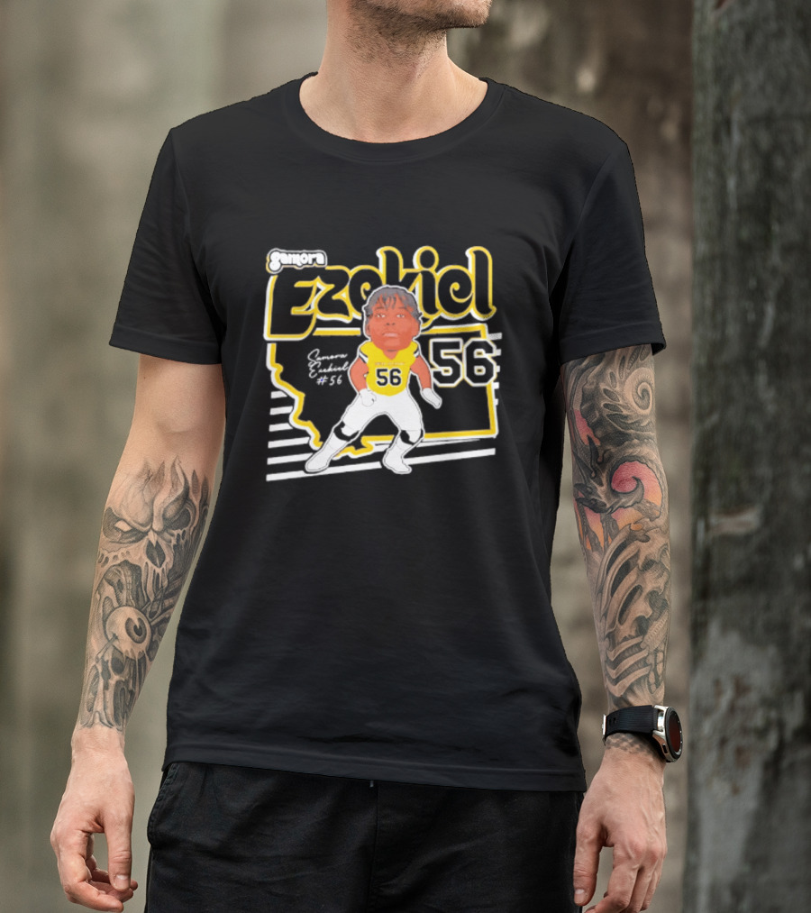 Ezekiel Montana State Bobcats Player 56 Samora 2026 Caricature T-Shirt