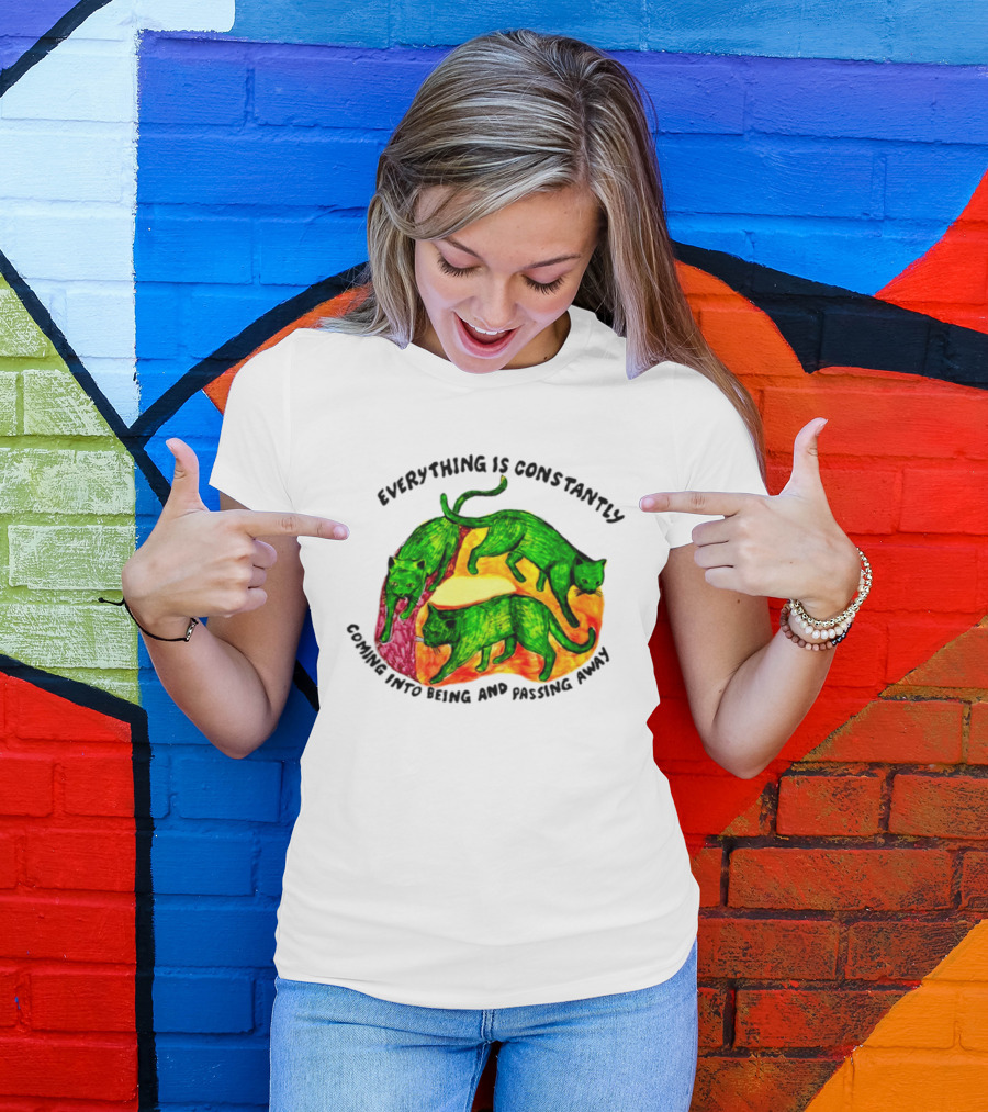Everything Is Constantly Coming Into Being And Passing Away Cats Trio T-Shirt