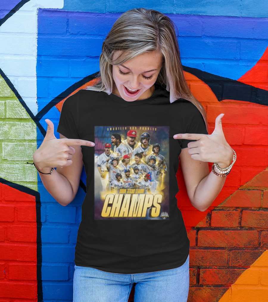 Amarillo Sod Poodles 2023 Texas League Champs Team Celebration T-Shirt