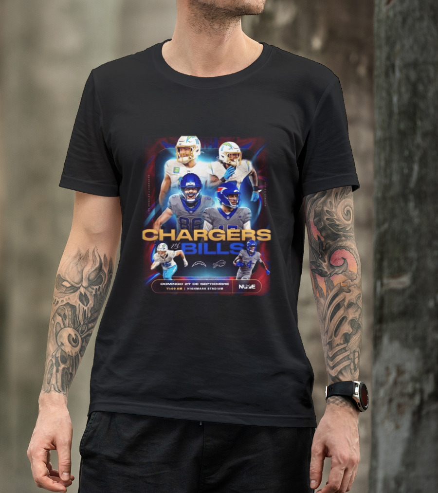 Los Angeles Chargers Vs Buffalo Bills Domingo 27 De Septiembre Highmark Stadium T-Shirt