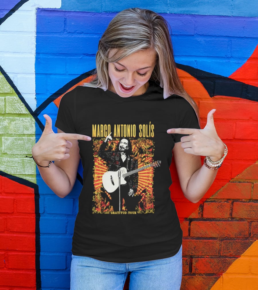 Marco Antonio Solis Gratitud Tour Latin Music Guitar T-Shirt