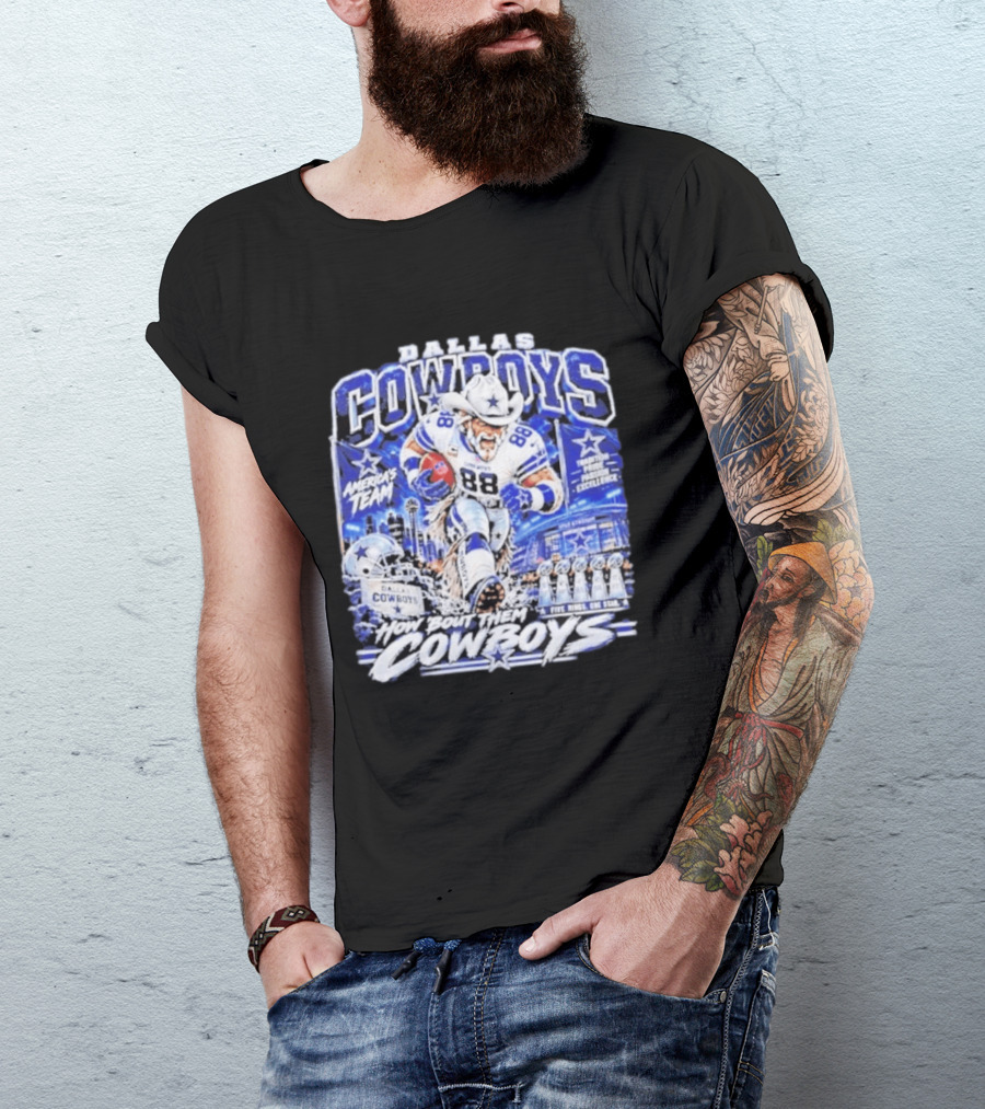 Dallas Cowboys America's Team How 'Bout Them Cowboys Five Rings One Goal Excellence T-Shirt