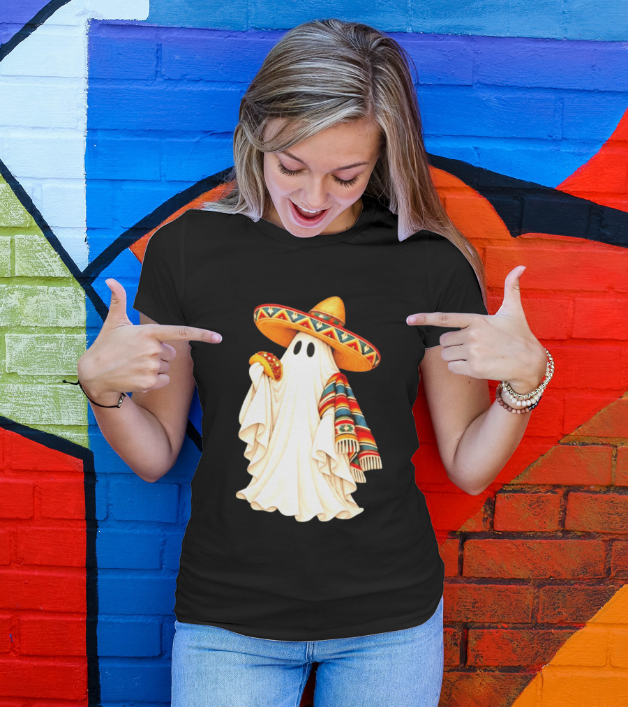 Me Ghosta Tacos Halloween Sombrero Ghost 2026 T-Shirt