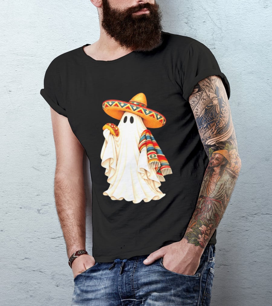 Me Ghosta Tacos Halloween Sombrero Ghost 2026 T-Shirt