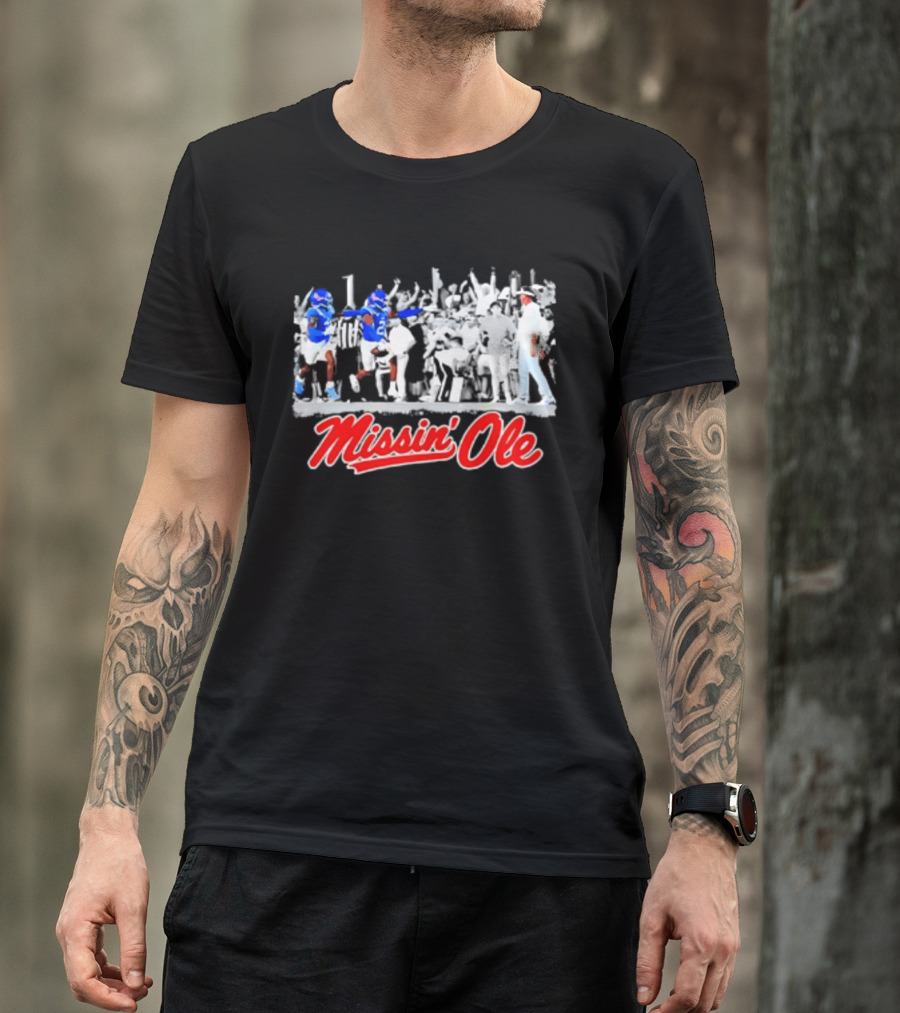 Missin' Ole Rebels Football Coach Mississippi T-Shirt