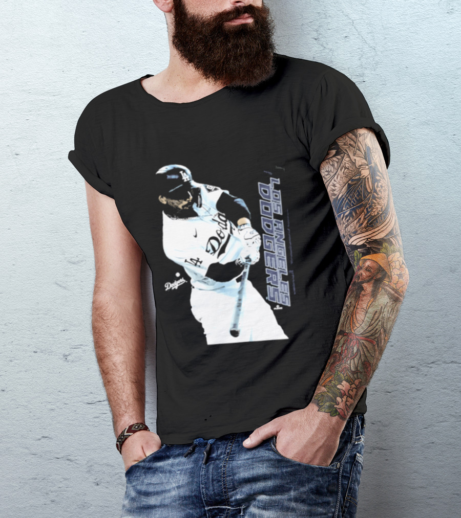 Mookie Betts Los Angeles Dodgers MLB Swing Action T-Shirt